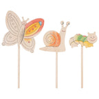 Blumenstecker aus Holz zum Anmalen – DIY Bastelset für Kinder
