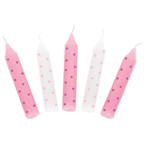Geburtstagskerzen Set – 10 Kerzen für Geburtstagszüge Rosa ( Goki )