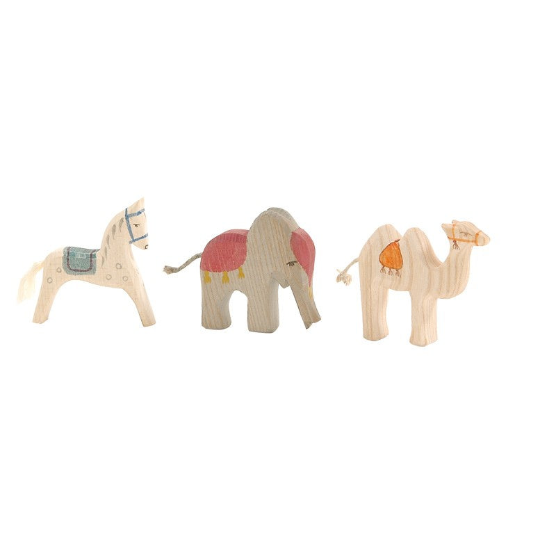 Ostheimer Königstiere mini 3-teilig mit Pferd Elefant und Kamel