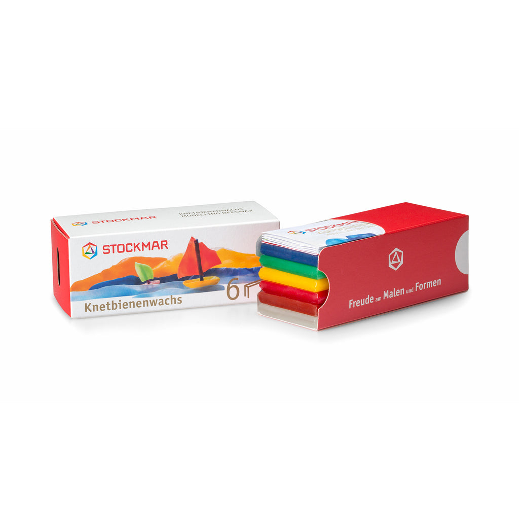 Stockmar Knetbienenwachs 6 Farben – Modellierwachs 100×40 mm