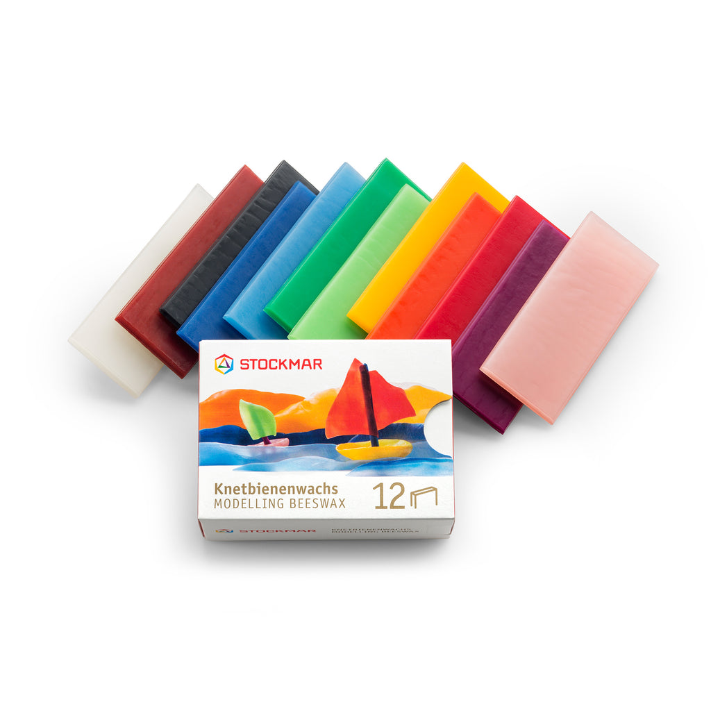 Stockmar Knetbienenwachs – 12 Farben (100 x 40 mm)
