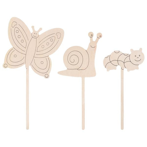 Holz Blumenstecker zum Bemalen für Kinder von goki