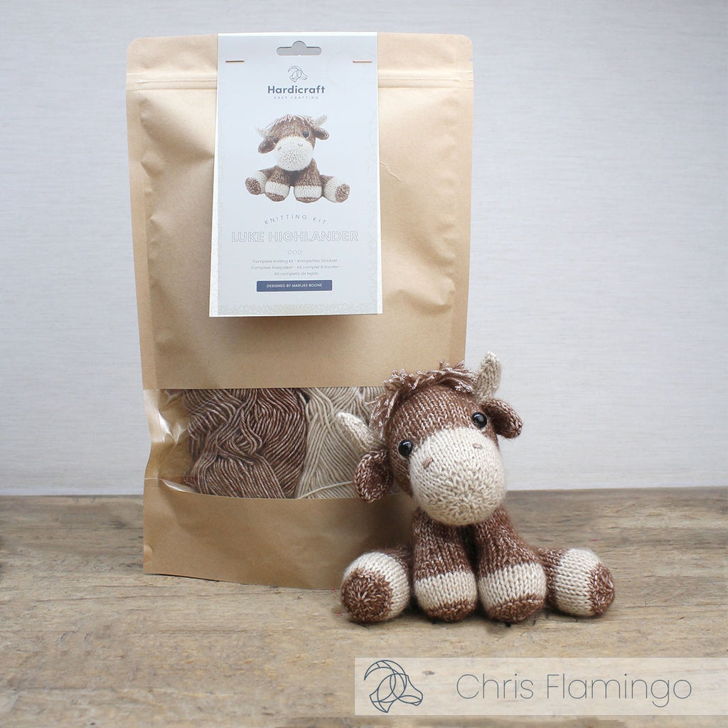 Verpackung des Hardicraft Stricksets Luke Hochländer